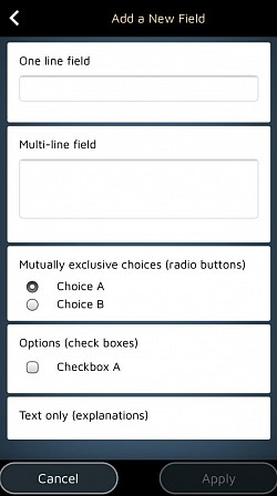 اپنے کلائنٹس کو اختیارات تجویز کرنے کے لیے اپنے فارم کے فیلڈز کو شامل کریں اور ان میں ترمیم کریں۔